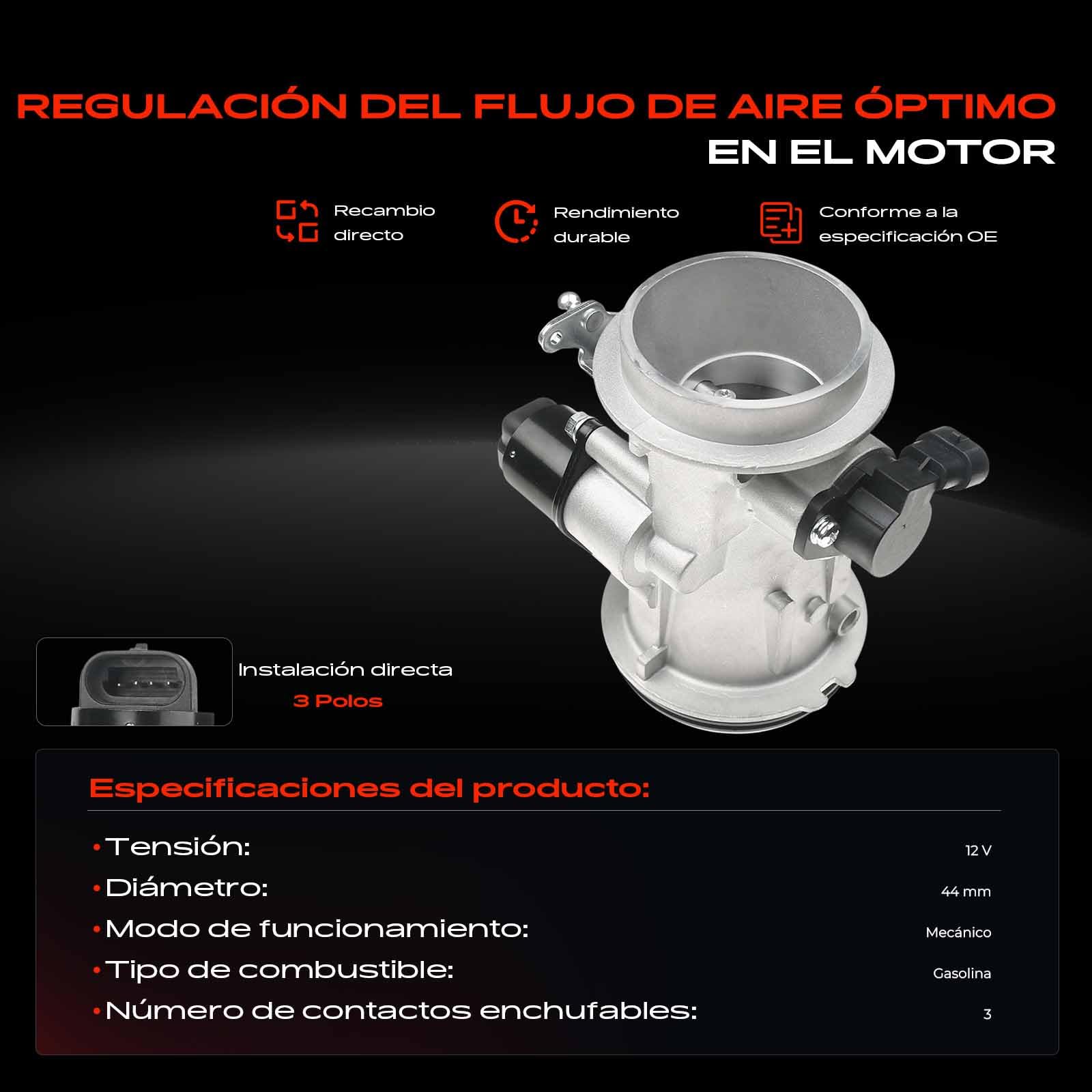 Frankberg Válvula de mariposa Cuerpo de mariposa Gasolina Compatible con S.a.n.d.e.r.o 1.4L Logan MCV KS 1.4L Logan MCV KS 1.6L S.a.n.d.e.r.o 1.6L Kangoo/Grand Kangoo KW0/1 1.6L Replace# 8200908869
