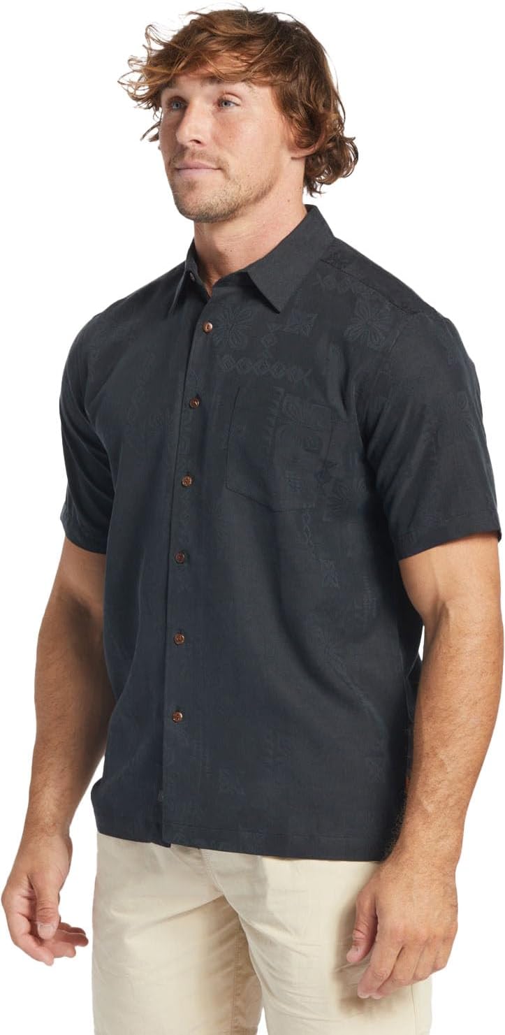 Quiksilver Mens Quiksilver Men's Manele Bay Button Up Floral Collared Shirt - Image 3
