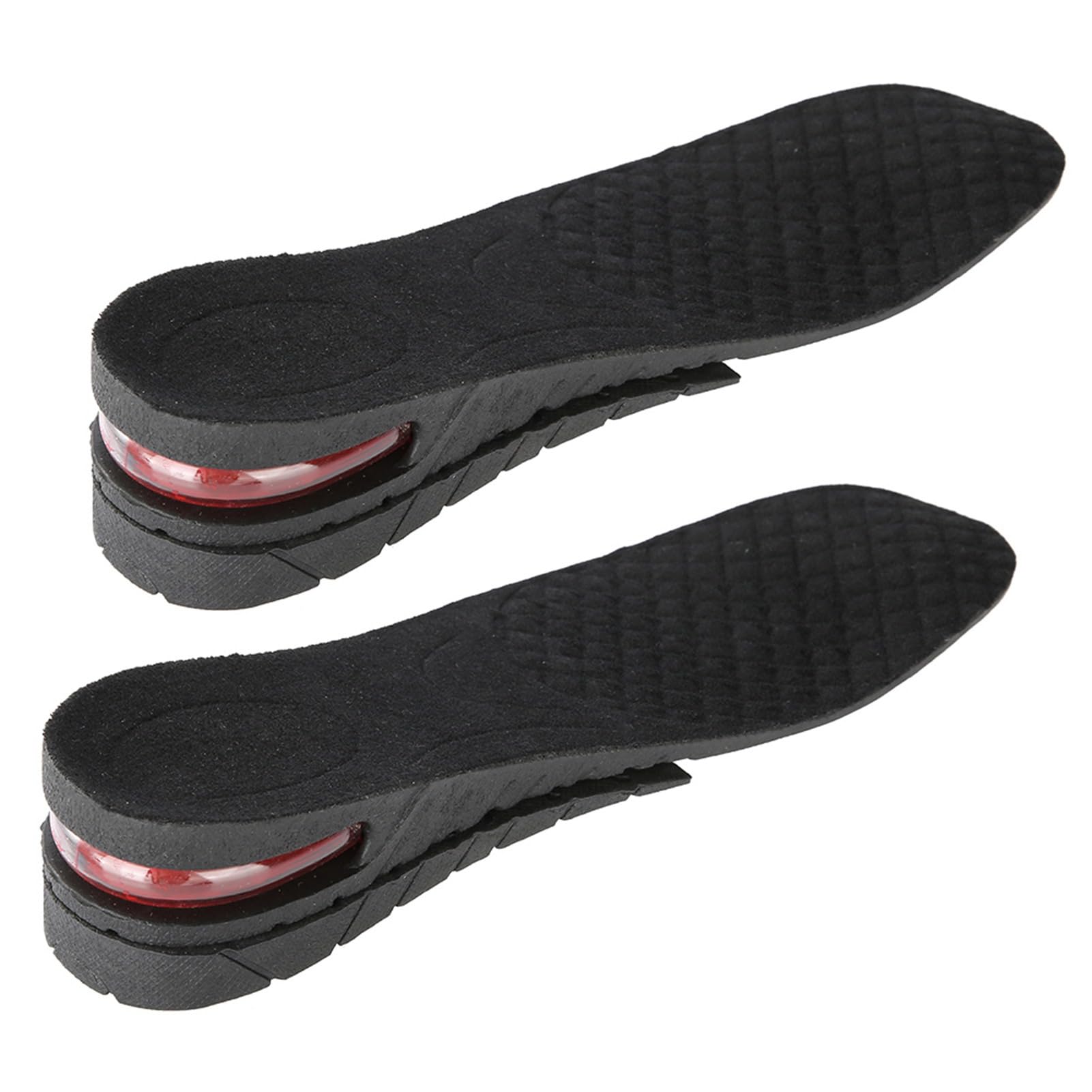 NIBEMINENTNIBEMINENT Four Layers Adjustable Height Increase Insoles Unisex PU Heel Lift Height Taller Insoles (2 layers)