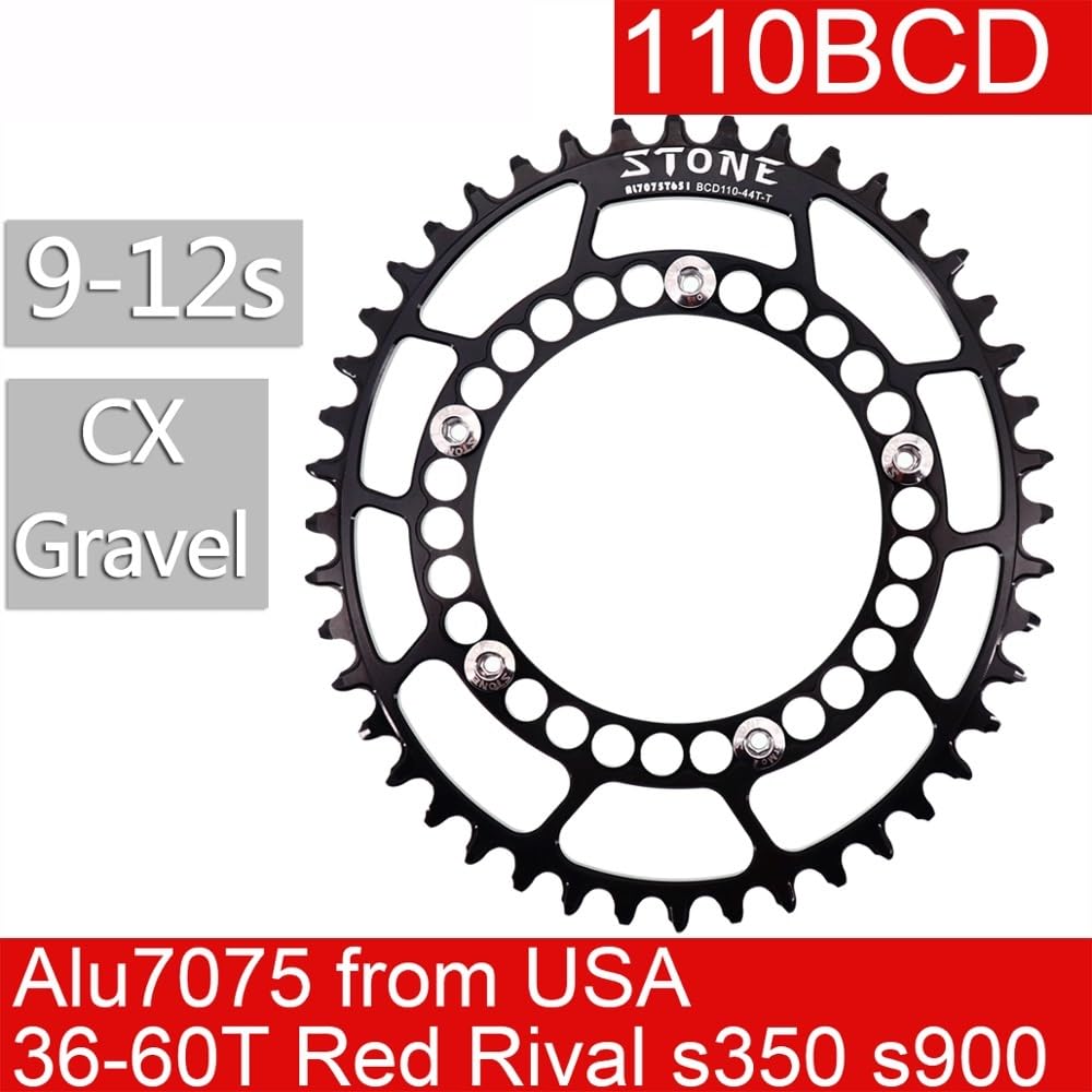 Platos para Bicicletas Plato Ovalado 110 BCD Tooth Road Bike Chainwheel 110BCD Unisex