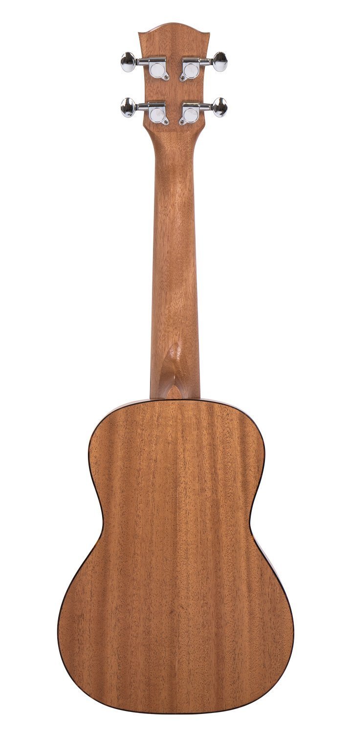 CASCHA HH 2036 ES Ukelele Concierto, Caoba, Bundle con Curso de Ukelele, Afinador, Bolsa Acolchada, 3 Púas y Cuerdas de Aquila