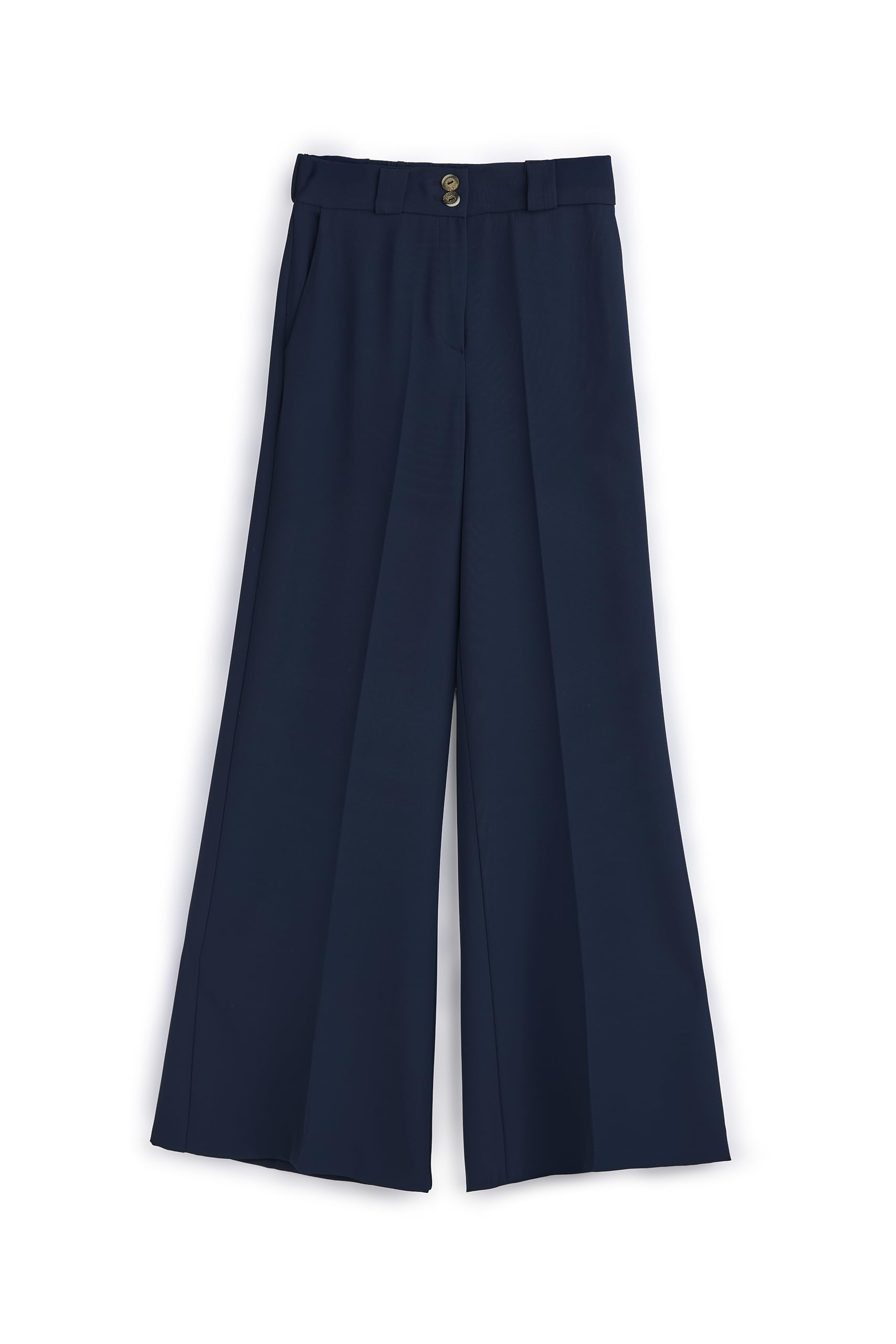 Pantaloni Donna Eleganti Vita Alta, Pantaloni Sartoriali in Poliestere Made in Italy, Pantalone Donna Taglio Classico per Ufficio e Cerimonia