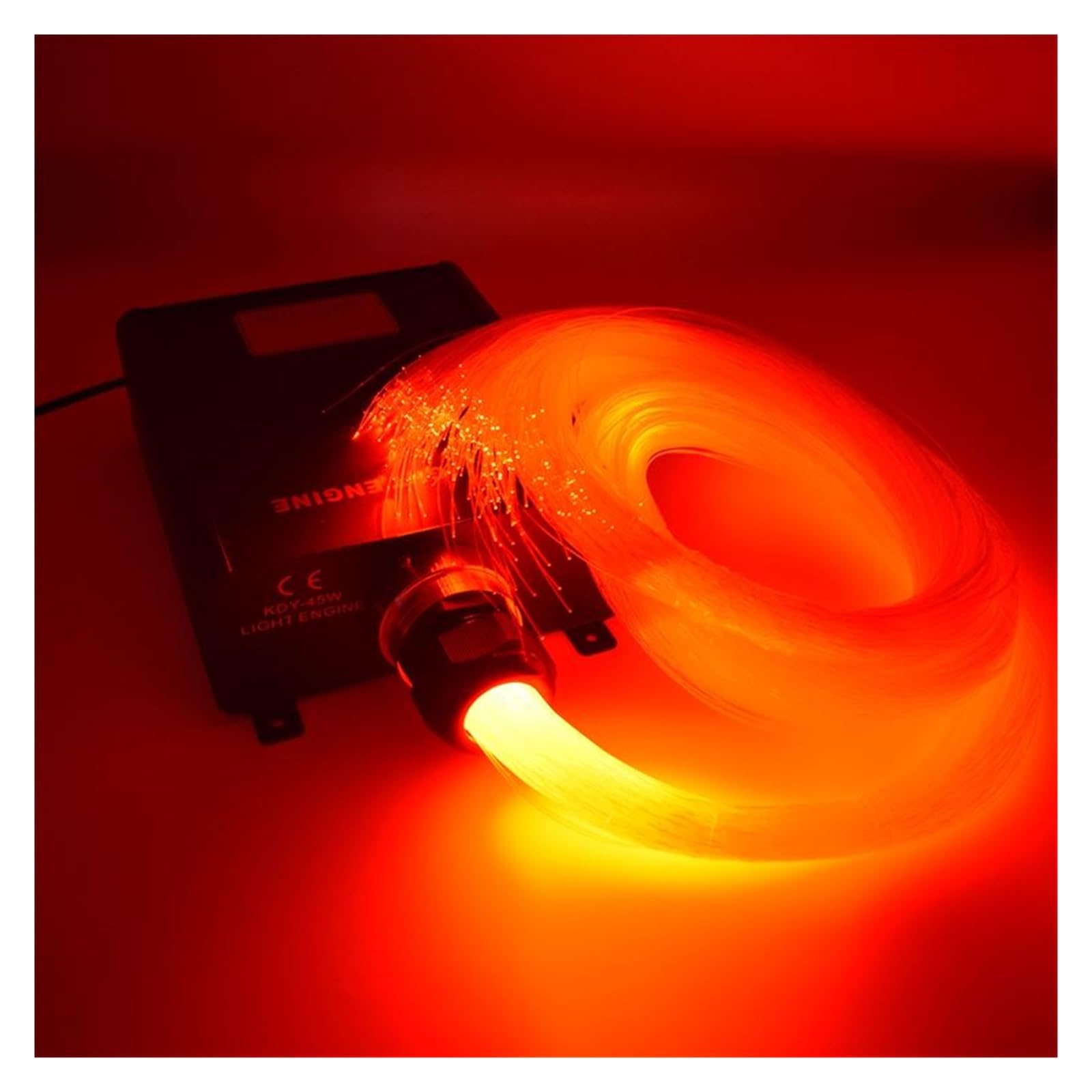 Oświetlenie wnętrza samochodu LED, RGB LED 45W Światłowodowy zestaw silnika światła z końcowym blaskiem PMMA Kabel światłowodowy do projektu oświetlenia sufitowego gwiazdy Światła nastrojowe w samocho