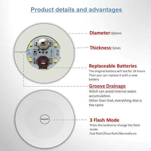 Miniatura 2 de 12 posavasos LED, luces LED adhesivas, luces LED para botellas, luces para botella de licor de vino, chispas de botella para champán, fiesta, bar,