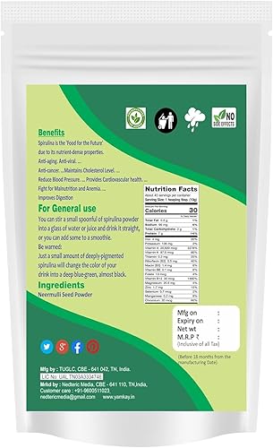 Miniatura 2 de Polvo de espirulina natural (1500 GM)