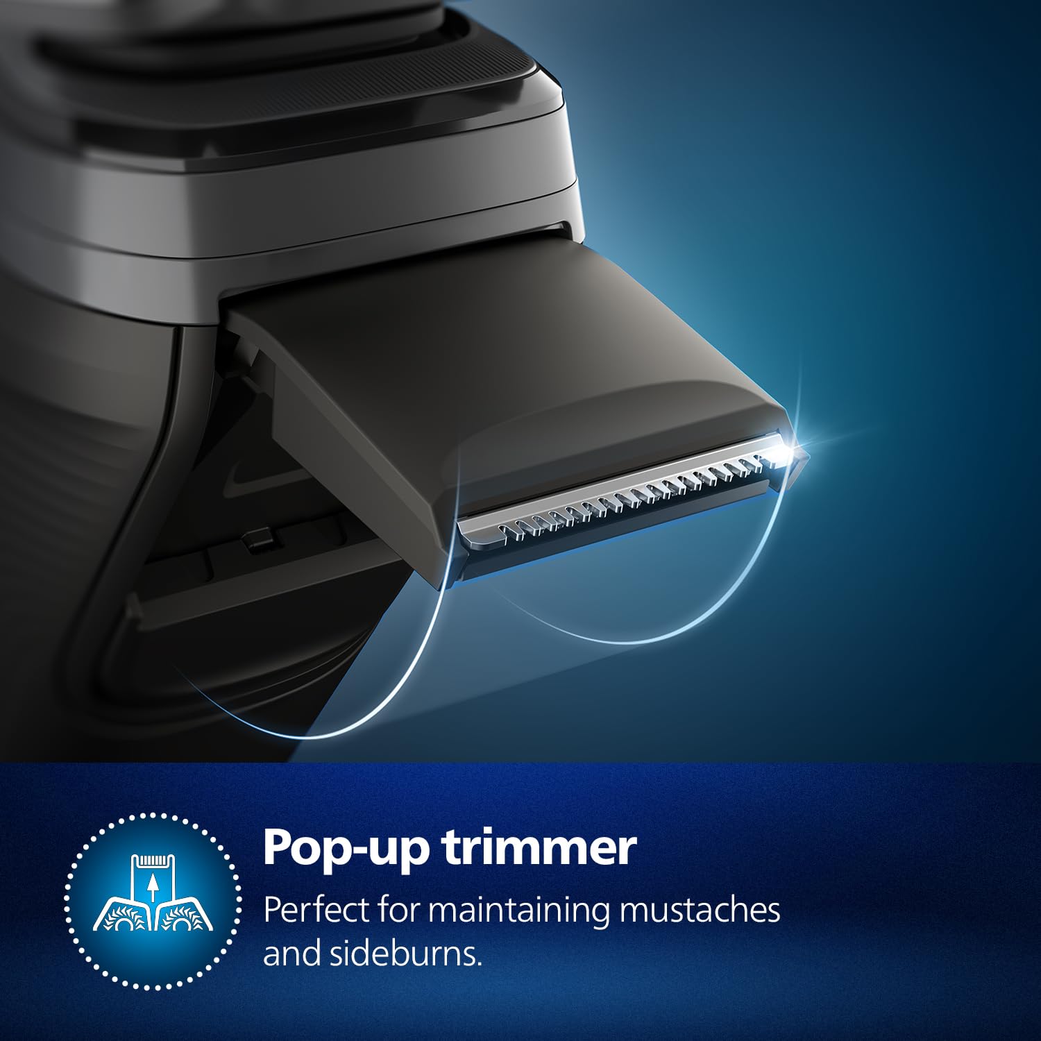 PHILIPS Electric Shaver For Men|Wet & Dry|Steel Precision Blades|Power Adapt Sensor|360 D Flexing Heads|Integrated Pop Up Trimmer|Delivers A Powerful Shave, Cuts More Hair Per Stroke*|S5885/28,Black - Image 6 thumbnail