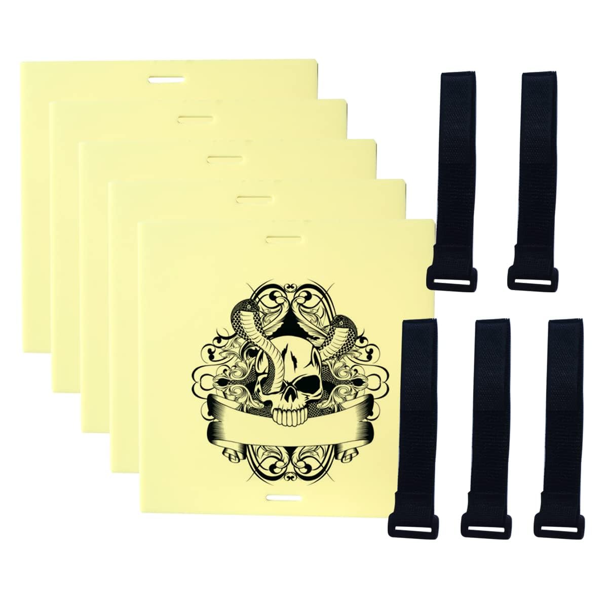 SYOSI5Pcs Tattoo Skin Practice 3MM Thick 7.8"x7.8" Blank Double Sides Tattoo Practice Skin Soft Silicone Pads Fake Skin Tattooing Microblading Practice Skin for Beginners and Experienced Artists