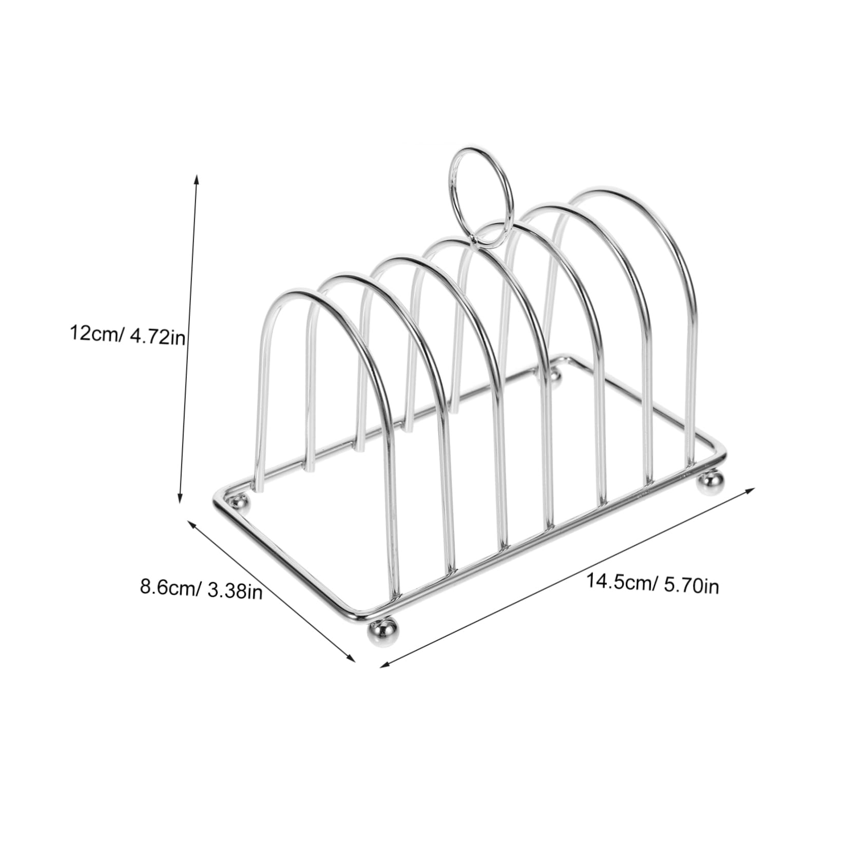 OFFSCH Metal Toast Holder Desktop Toast Rack Black Bread Rack Sturdy Construction Daily Use