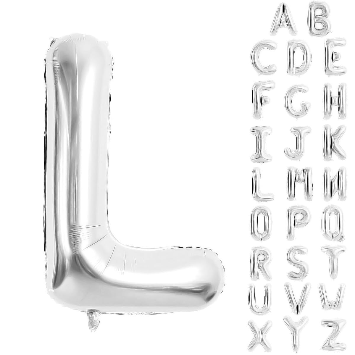Silver Letter Balloons 40 Inch Large Alphabet Balloon Letter L