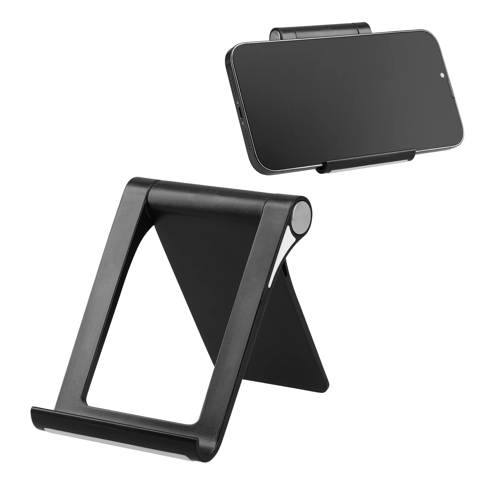 kwmobile Support Tablette et liseuse - Support 100 x 70 x 15 mm en Plastique ABS Ajustable à 100° - Socle antidérapant pour eReader - Noir