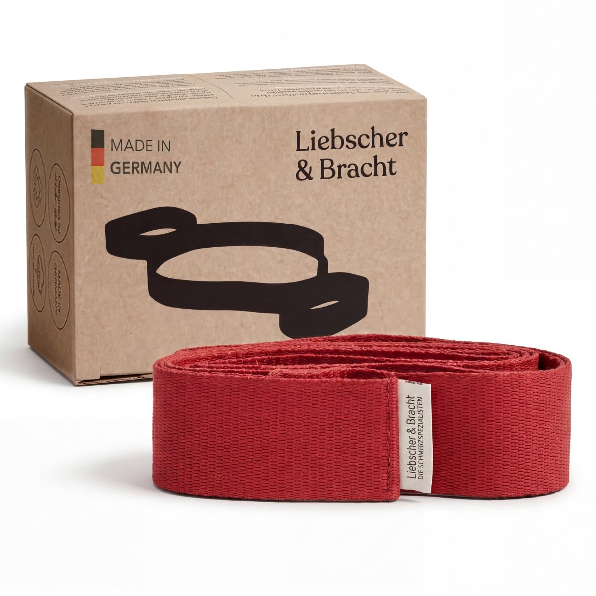 Liebscher & Bracht Original Schlaufe: erleichtert Übungen zur Engpassdehnung, Yogagurt für eine effiziente Schmerztherapie, Yoga und Faszien-Training, Baumwoll Band, Übungen in der App
