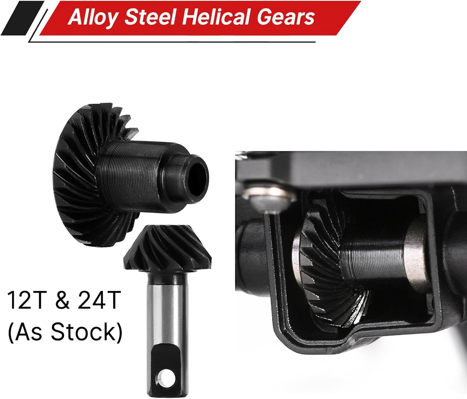 INJORA +4mm Aluminum Front and Rear Axles with Lay Down Servo Mount & Link for 1/18 TRX4M RC Upgrade