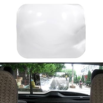 Rétroviseur Grand Angle Pour Voiture - Autocollant Transparent 20x25,5 Cm - Élimine Les Angles Morts