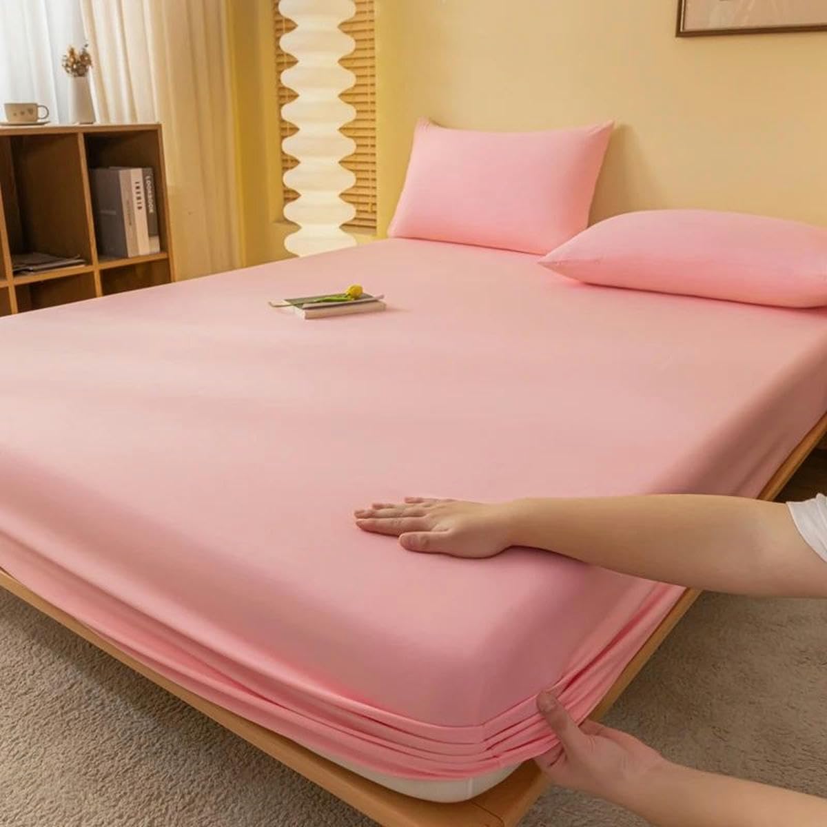2 Person Luxury Double Bed Sheet Fitted Sheet Mattress Cover Pair Bed