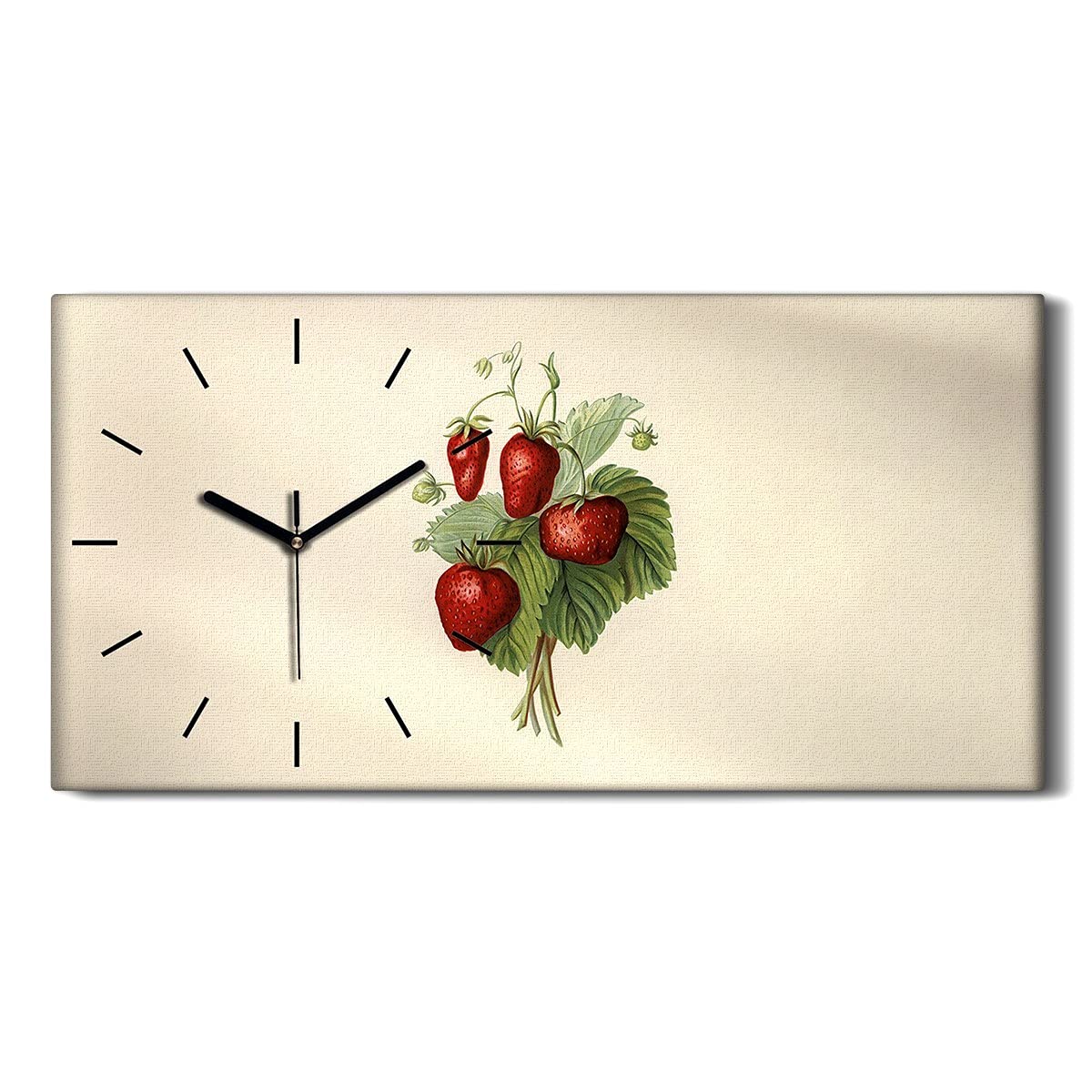 Ne Pas Tic Tac Horloge sur Toile Décorative 60x30cm Art Mural Fruits