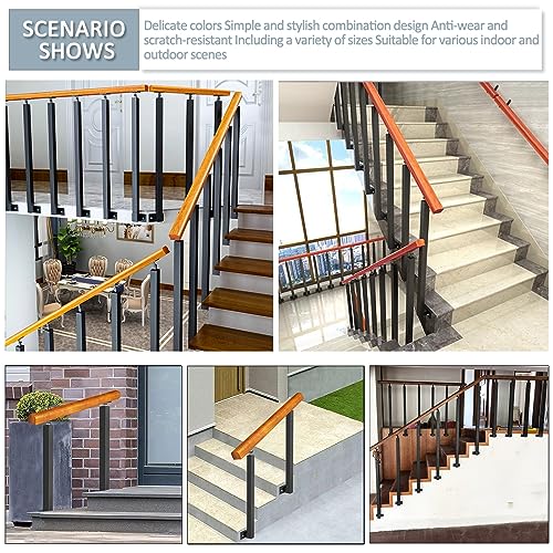 Rambarde en bois réglable et flexible pour sécuriser les escaliers extérieurs - 7