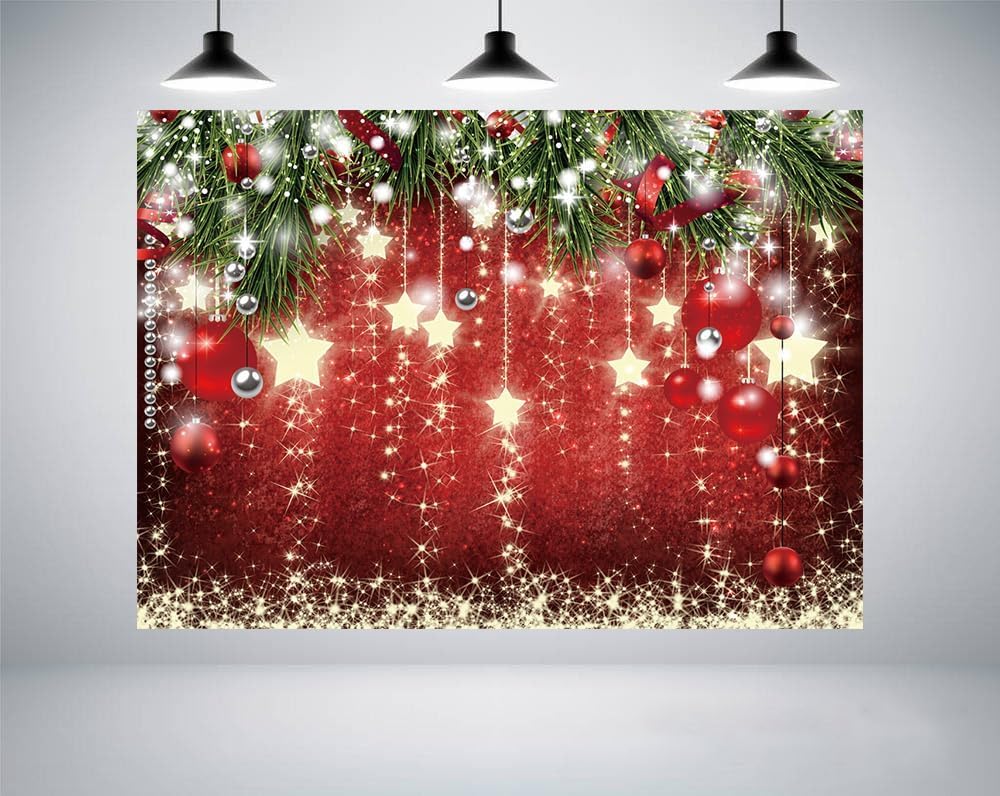 Papier peint panoramique Noël intissé 3D grand mural rouge
