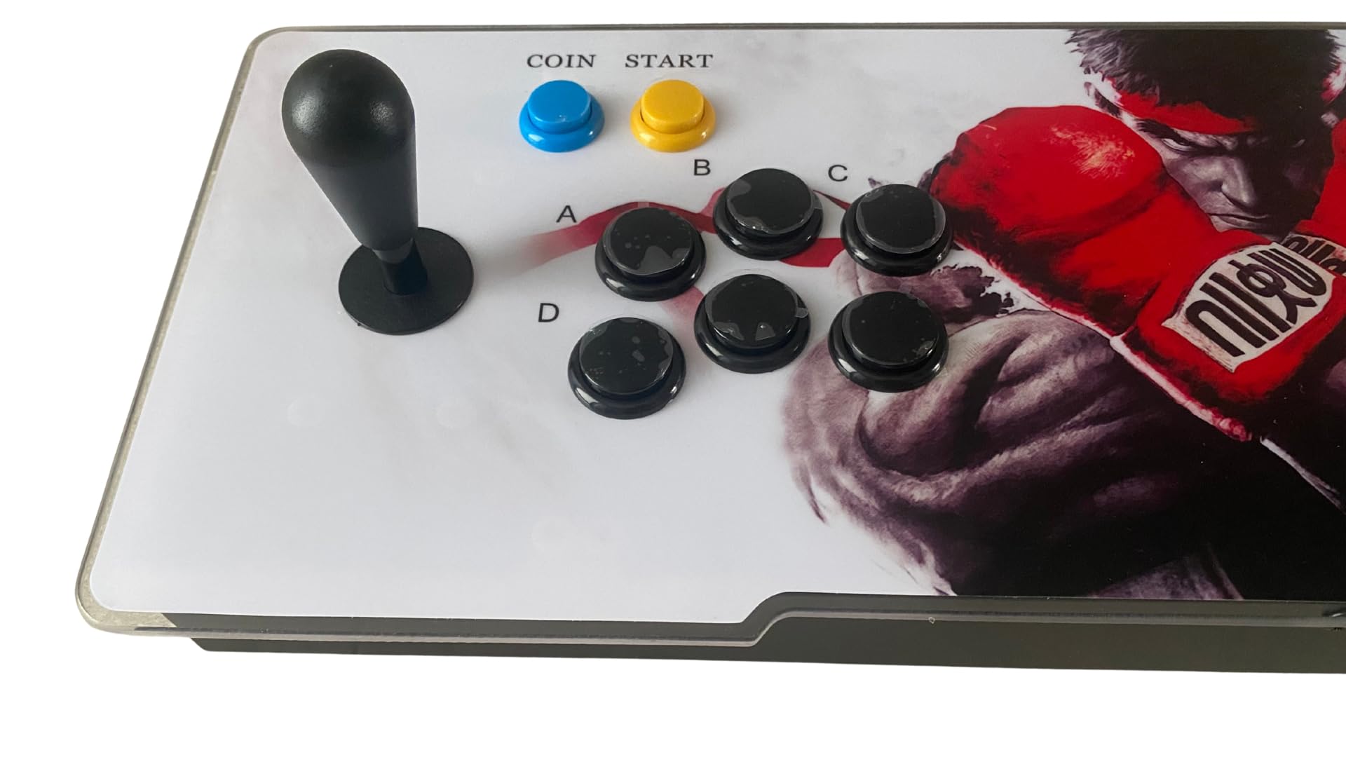 Consola Arcade con 28000 Juegos Retro y Juegos 3D con LED Que cambian de Color y Sistema de Sonido y joysticks ovalados