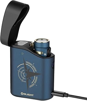 Baton4 Premium Edition EDC Flashlights 1300 Lumens with Type-C Charging Box, Powered by Rechargeable Battery, Small Bright Light (Guidance)