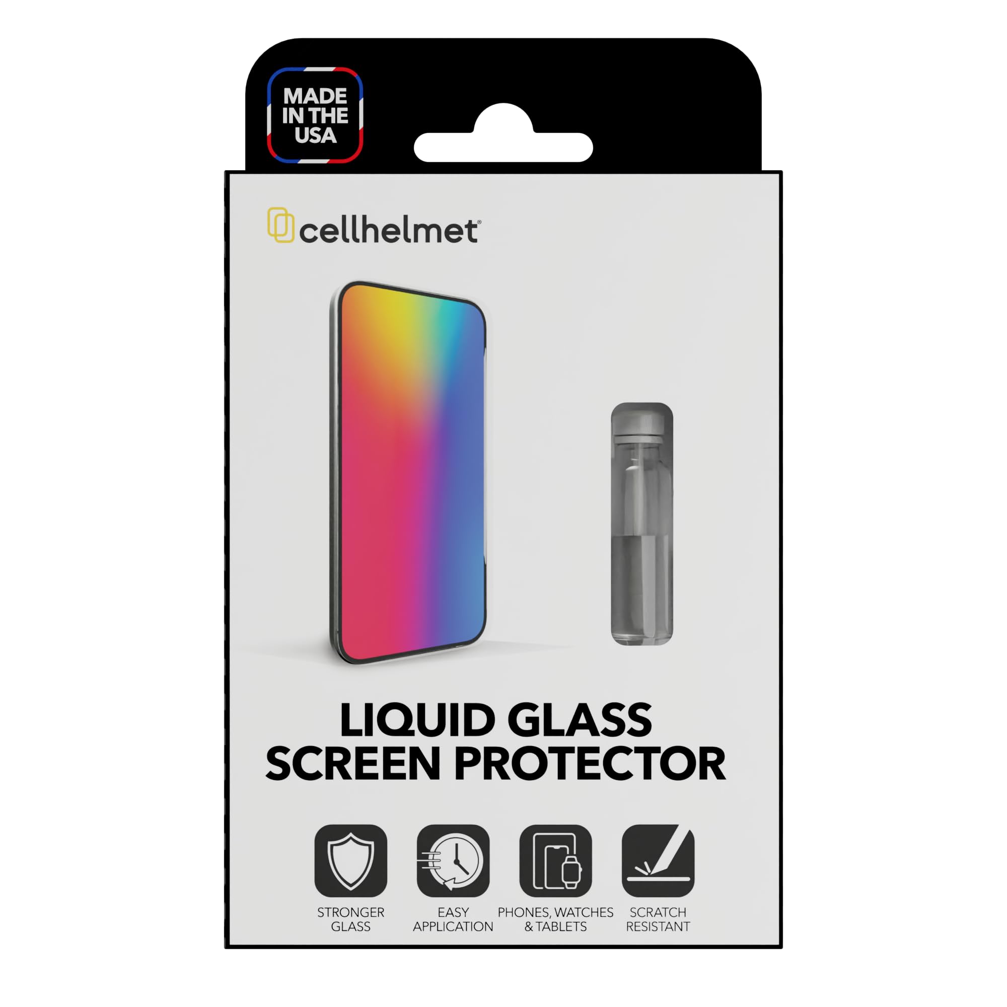 cellhelmet Liquid Glass Screen Protector | Scratch & Shatter Resistant Nano Protection | Universal for iPhone, Galaxy, Smart Watches | Improved Glass Strength | 3rd Party Tested | Seen on Shark Tank