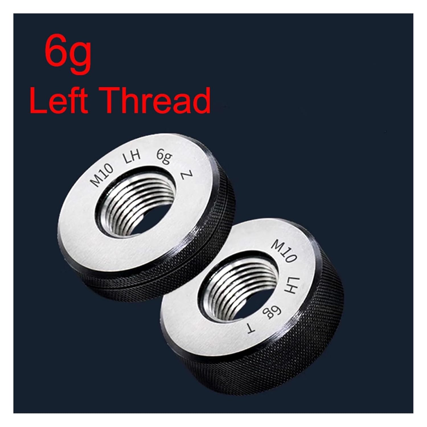 1 Set Left Thread Ring Gauge Gauge Smooth Gauge 6 Grams M1-M12 M60 Thread Distance Tool for Precision Measurement(M10X1.5L 6g Left)