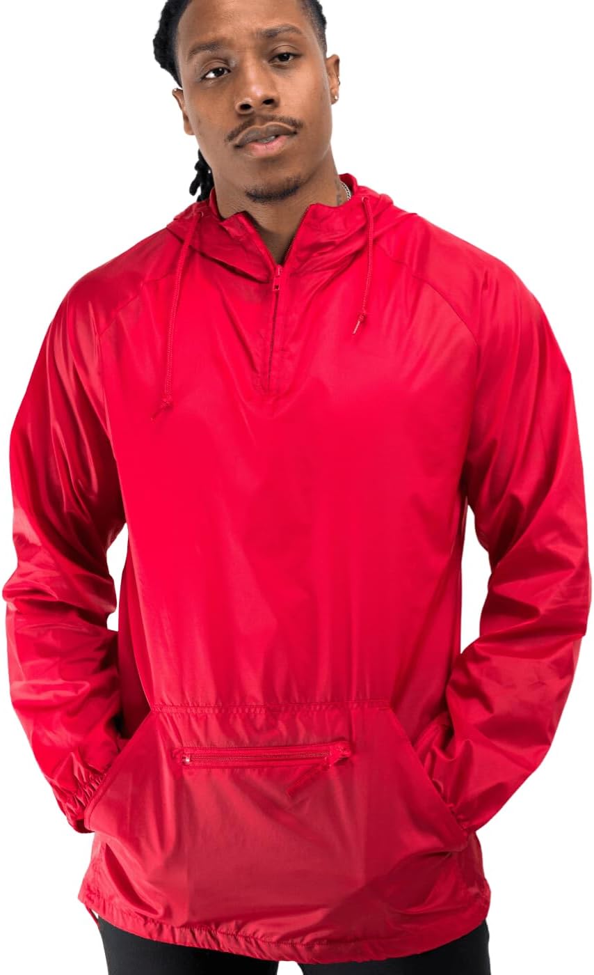 Cottonhood Packable Windbreaker Jacket for Men - Water-Resistant Pullover Windbreaker, Nylon Shell, Lightweight Rain Jacket