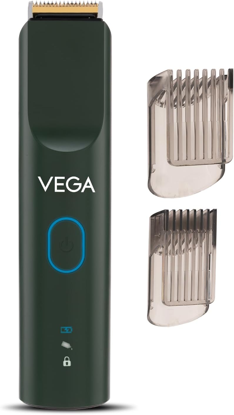 Vega SmartOne S3 Beard Trimmer Men, 160 mins Runtime, IPX7 Waterproof & 40 Length Settings, Green, (VHTH-36)