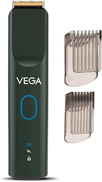 Vega SmartOne S3 Beard Trimmer Men, 160 mins Runtime, IPX7 Waterproof & 40 Length Settings, Green, VHTH-36