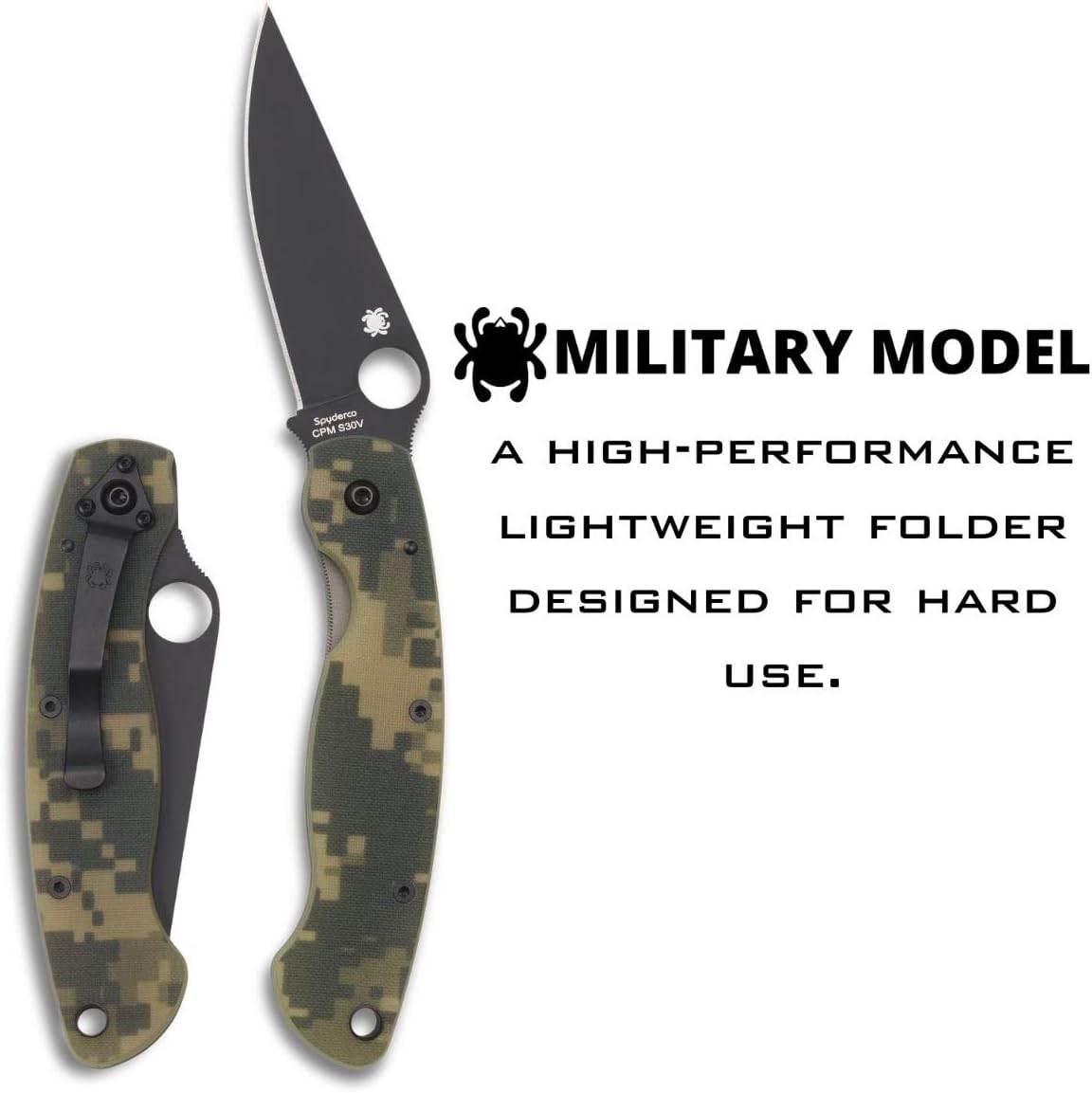 Spyderco Military Model G-10 Plain Edge Knife