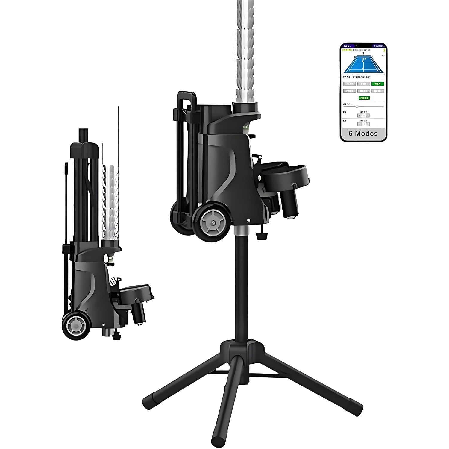 GLBMXDD Portable Badminton Ball Machine,Smart Shuttlecock Feeder,50+ Ball Capacity, APP Smart Control, Lightweight & Compact, Ideal for Home & Training MiniPro