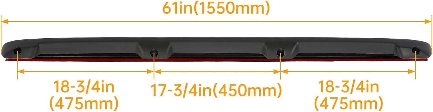 HECASA Tailgate Spoiler Cap Compatible with 1999-2007 Chevy Silverado GMC Sierra Replacement for 15932249 GM1909101 Molding Top Protector Cover