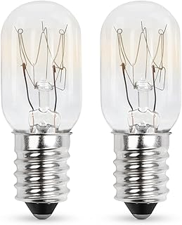 Lot de 2 ampoules de réfrigérateur 15 W E14, T20 2700 K, blanc chaud, 230 V, intensité variable, pour machines à coudre, lampe à sel, congélateur