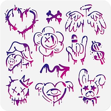 Street Graffiti Stencil, Street Art Reusable Painting Template