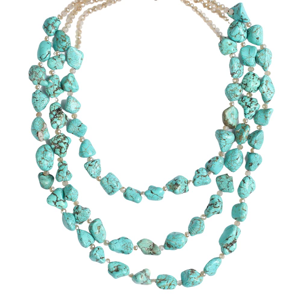 Tri-Strand Natural Stone Necklaces