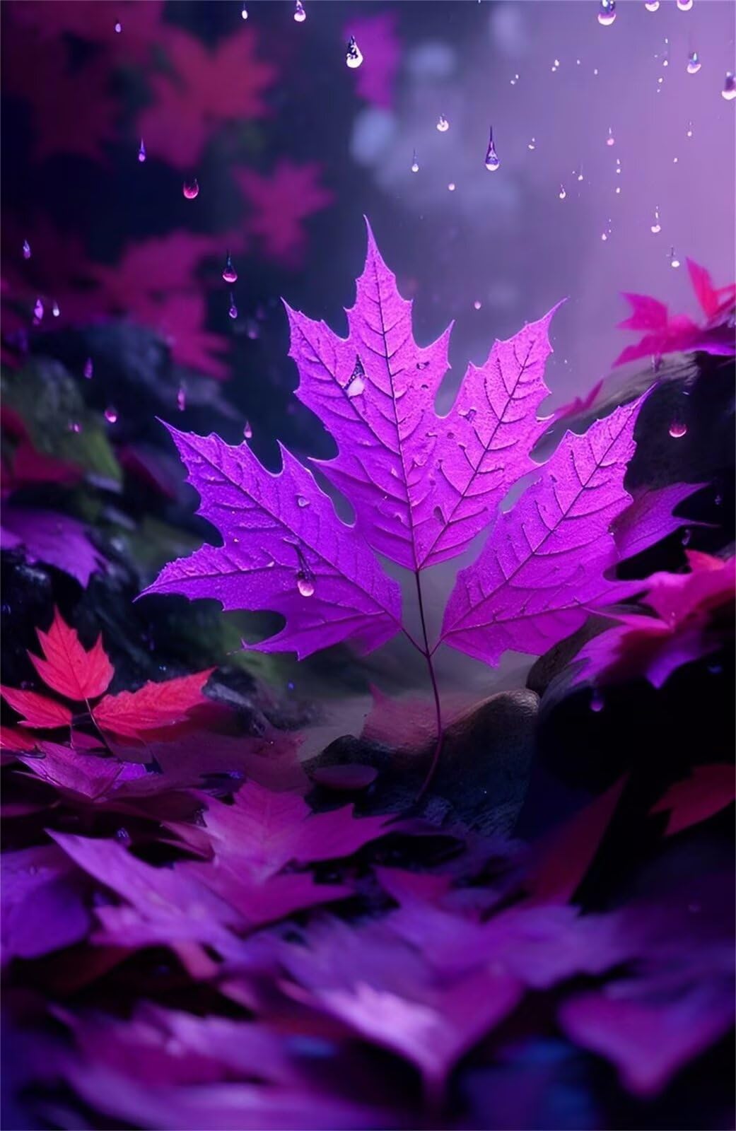 Puzzle 1500 Pezzi per Adulti, Foglia D'Acero Viola, Rompicapo Classico per Passatempo e Relax, Splendida Decorazione per Pareti e Idea Regalo