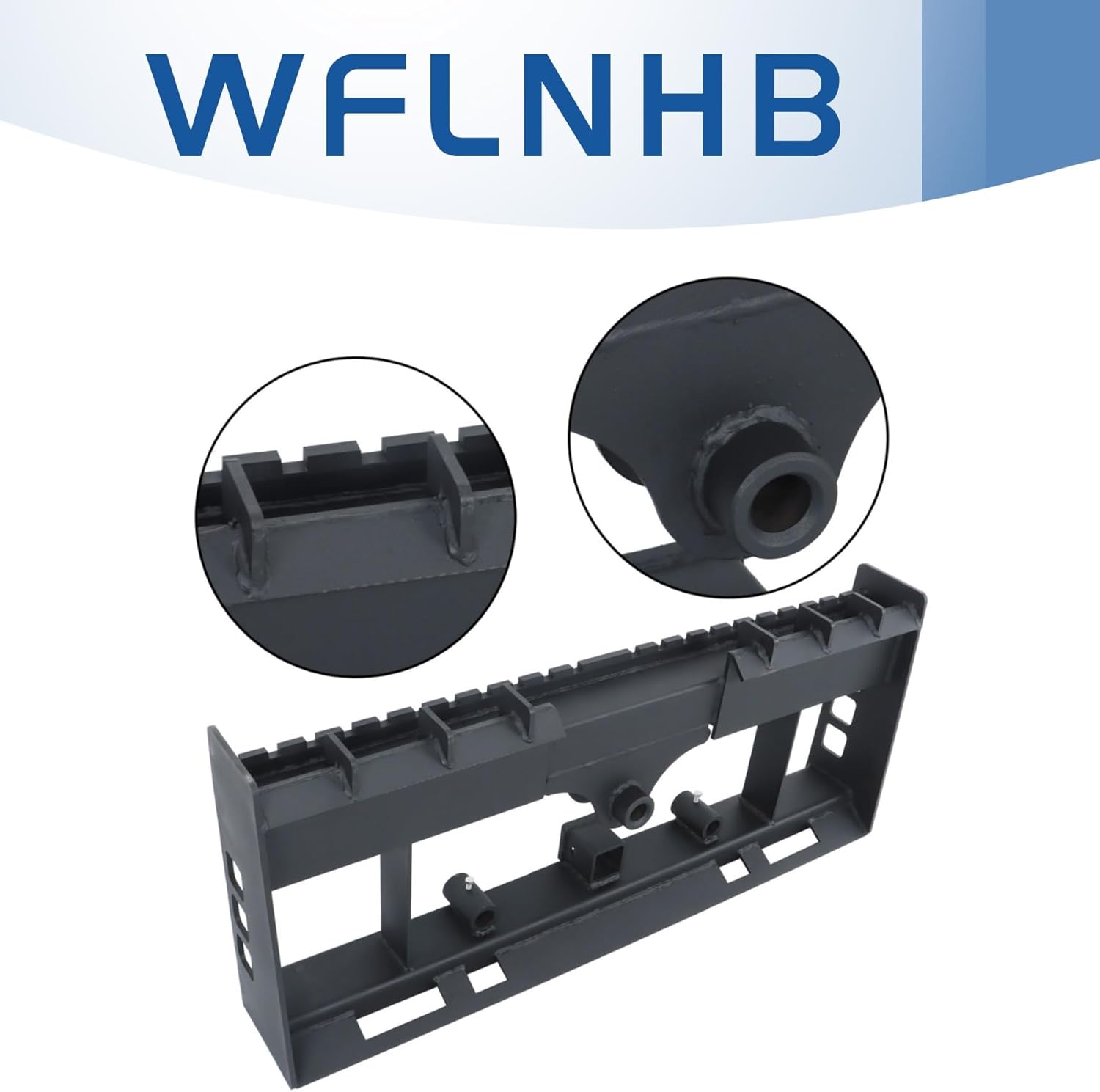 WFLNHB 4000lbs Pallet Fork Frame, Skid Steer Pallet Replacement for Kubota Replacement for Bobcat
