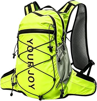 Hiking Backpack 20L Water Resistant Outdoor Day Pack,Lightweight Travel Small Backpack for Men and women Running, Hiking, Cycling, Climbing, Camping, Biking Fluorescent Green