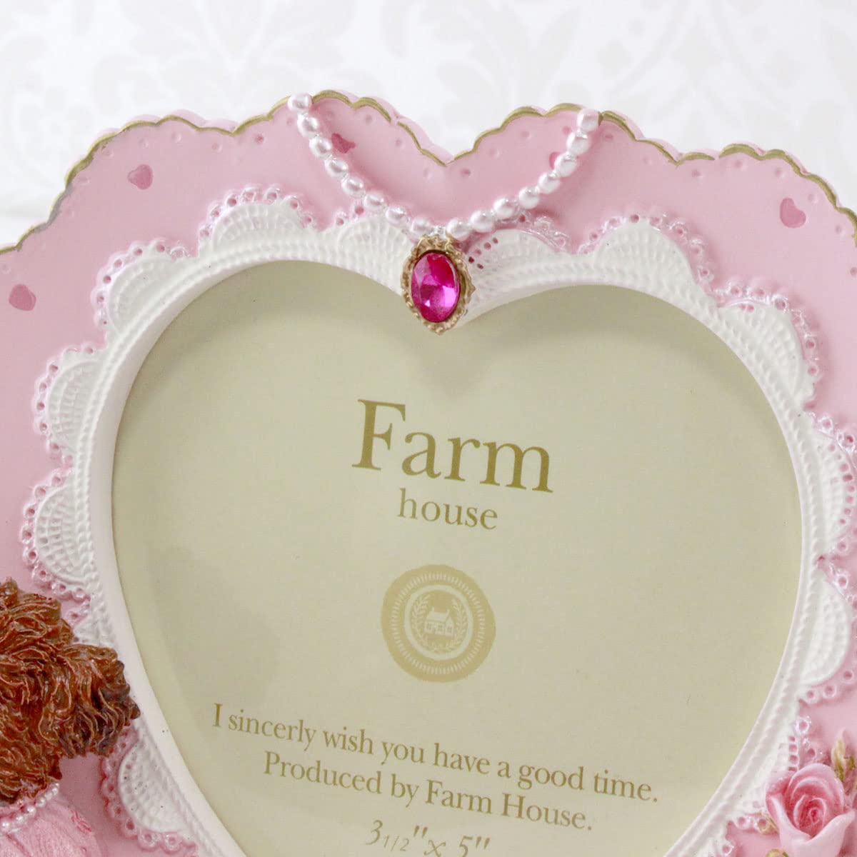 Amazon.co.jp: 写真立て トイプードルハート型 フォトフレーム