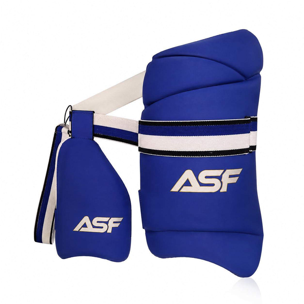 Blue Cricket Thigh Pad for Men & Youth | Lightweight Protective Cricket Thigh Guard Combo Set | Comfortable Thigh Protection | Adjustable Velcro Straps | Premium Batting Gear-image-45