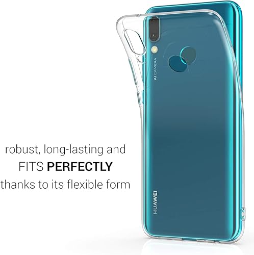 Miniatura 2 de kwmobile Funda compatible con Huawei Y9 (2019) - Funda transparente suave delgada y flexible cubierta protectora de TPU para teléfono - Transparente