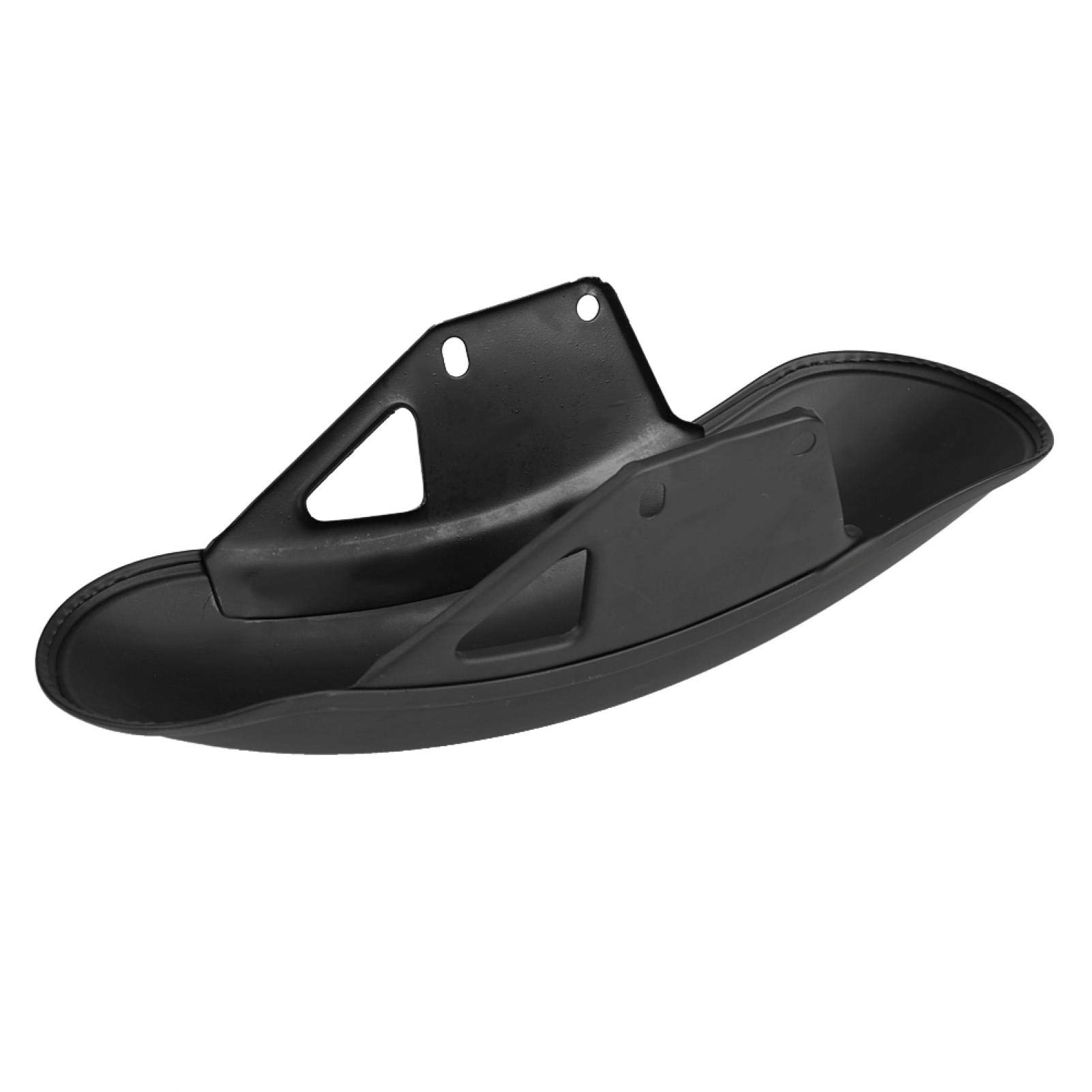 Guardabarros Delantero de Motocicleta Guardabarros de Metal Negro/Cromo Rueda de Montaje Cubierta de Barro Protector Contra Salpicaduras para GN125 GN250(Negro)