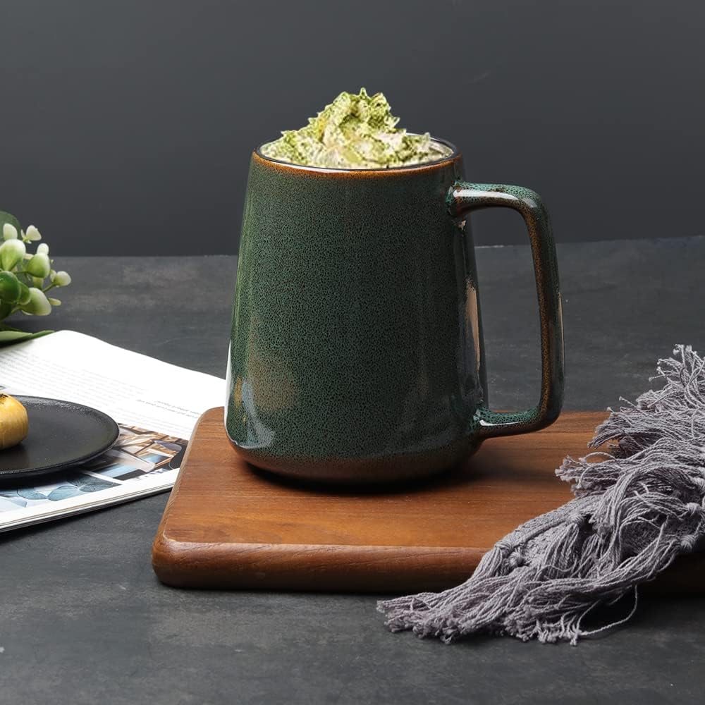 Large 24 OZ/700ml Ceramic Coffee Mugs with Golden Handle, Extra Big Jumbo Tea Cup Mug for Office and Home, Gift and Present - Image 3