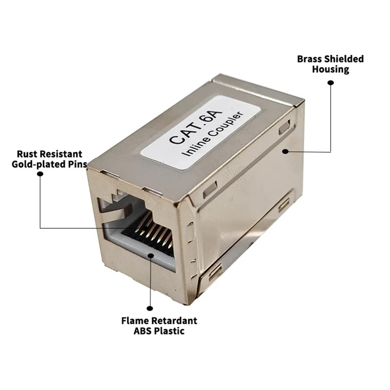 5 szt. RJ45 Cat6 ekranowany modułowy kabel sieciowy Ethernet LAN przedłużacz łącznik adapter złącza