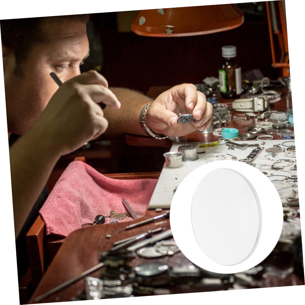 SHERCHPRY Lente De Reloj Pantalla Plana Reparación De Relojes Inteligente Mira La Cúpula De La Lente Caja De La Pantalla del e Plana Cristal De Transparent