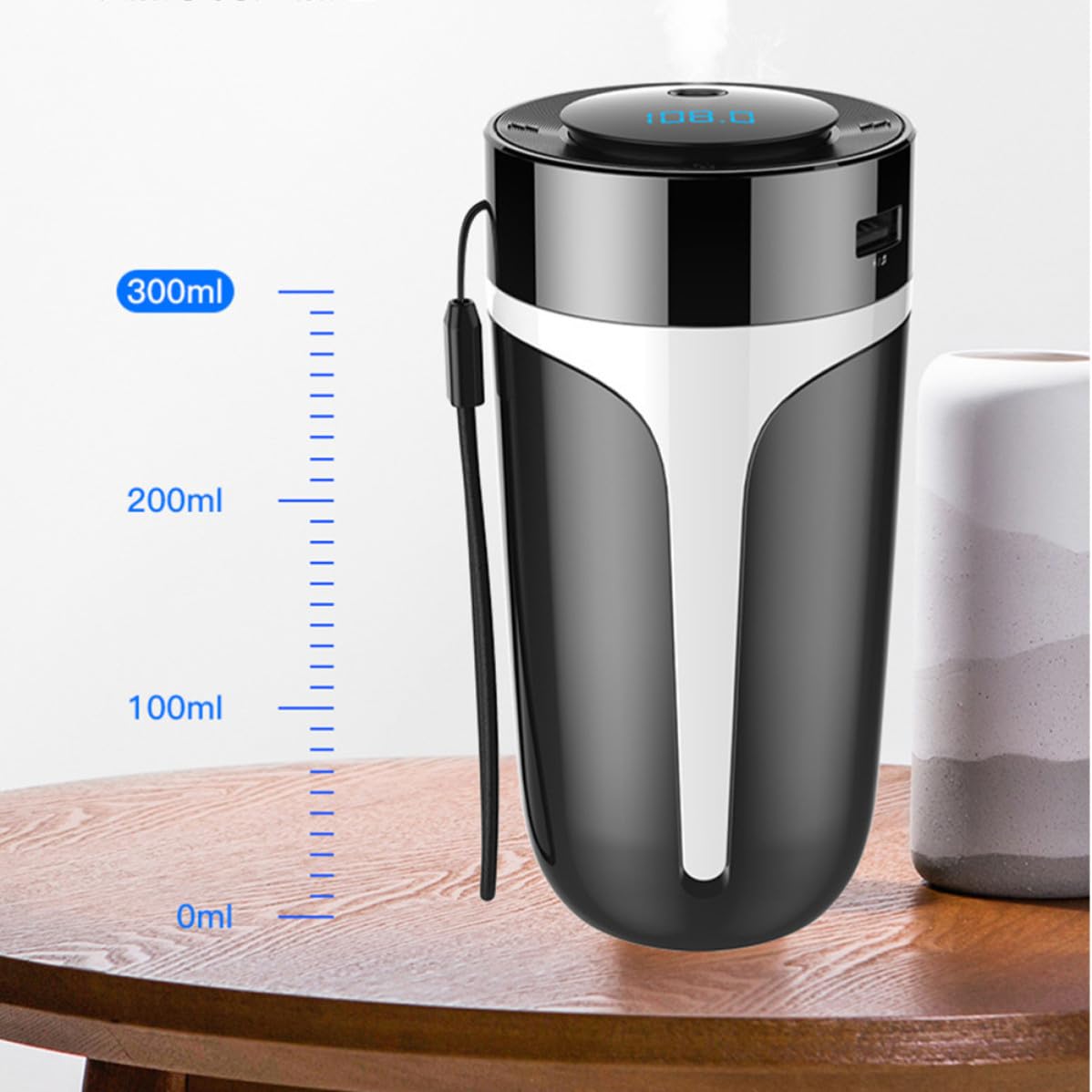 Umidificatore Auto Multifunzione 300ml in Abs Mp3 e Wireless