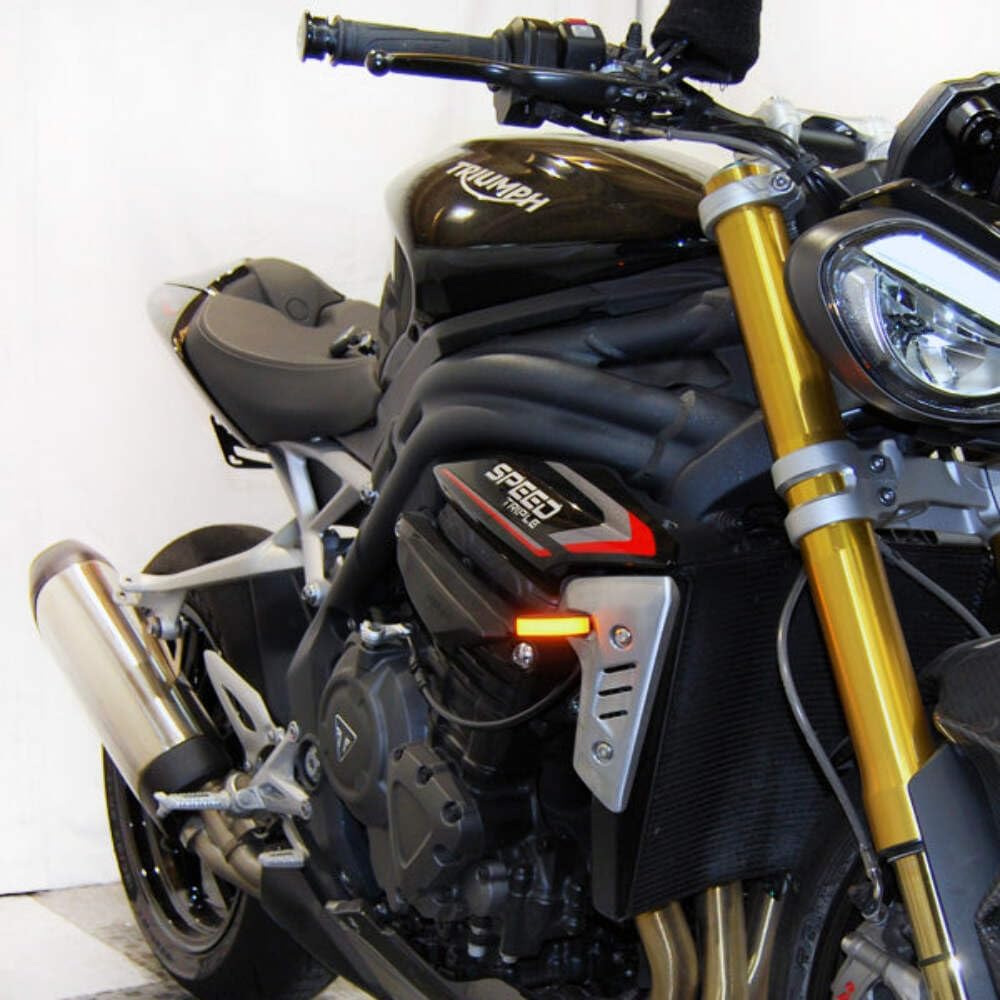 New Rage Cycles Front Turn Signals Compatible with Triumph Speed Triple RS 1200 (2021 - Present)