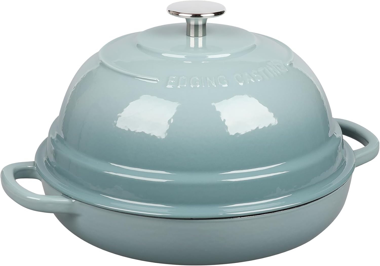 Enameled Cast Iron Dutch Oven Pot with Lid, Round Bread Oven for Homemade Sourdough Bread Baking, 6 Quart, Seasalt - Image 3