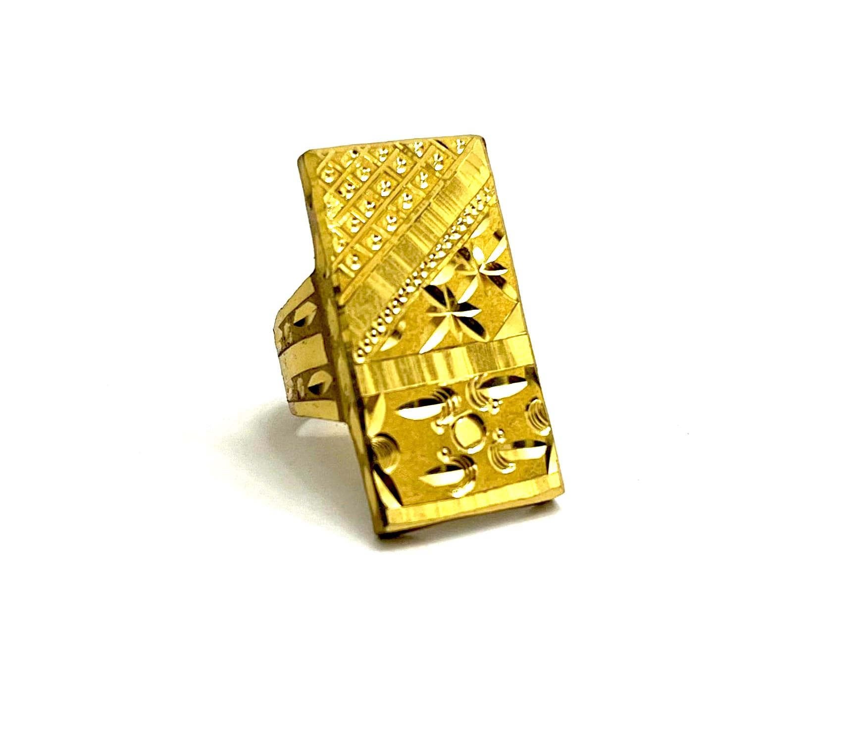 DMJ Premium BISCUIT (3.5CM) HighQuality Gold Look Finely Detailed Handmade One Size Ring For Unisex Adult(Gold Biscuit Ring) (DM-BR-01) (B0CNCQSQZG) Amazon Price History, Amazon Price Tracker
