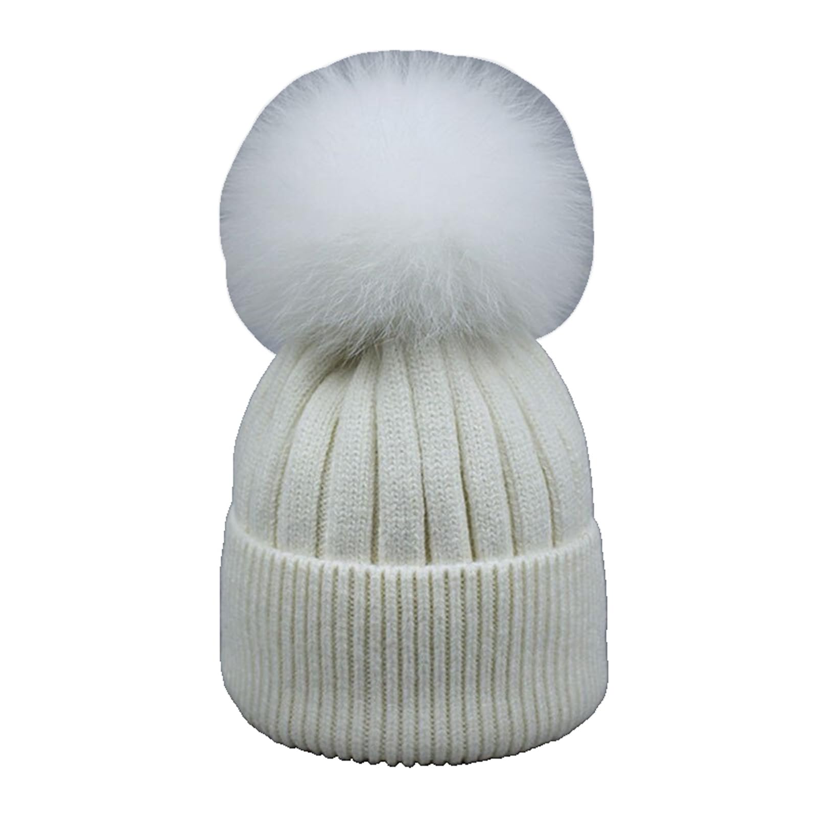 Gorros de Lana de Invierno para Mujer y Adultos, Gorros Casuales y cálidos de Moda (Talla única Azul Marino)