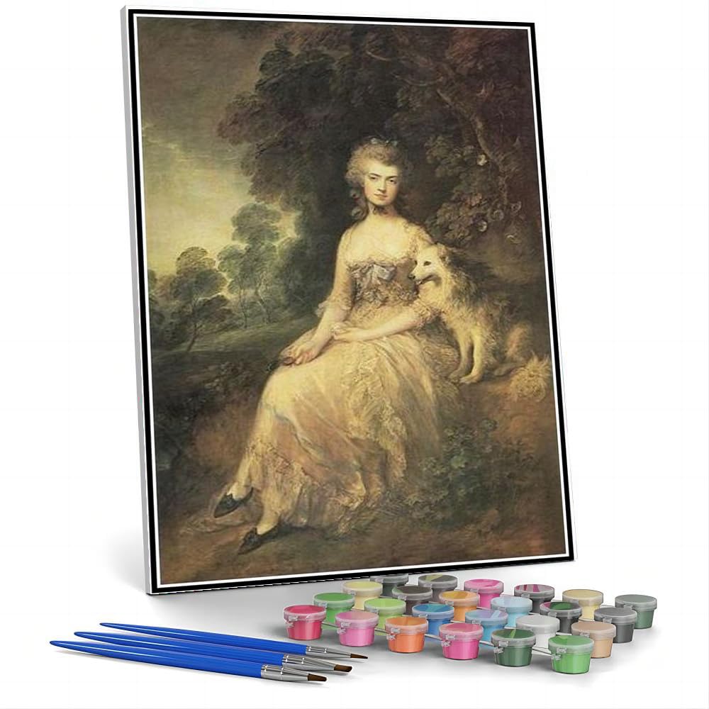 Paint by Numbers Kits for Adults and Kids Mrs Mary Robinson Perdita Painting by Thomas Gainsborough DIY Painting Paint by Numbers Kits On Canvas